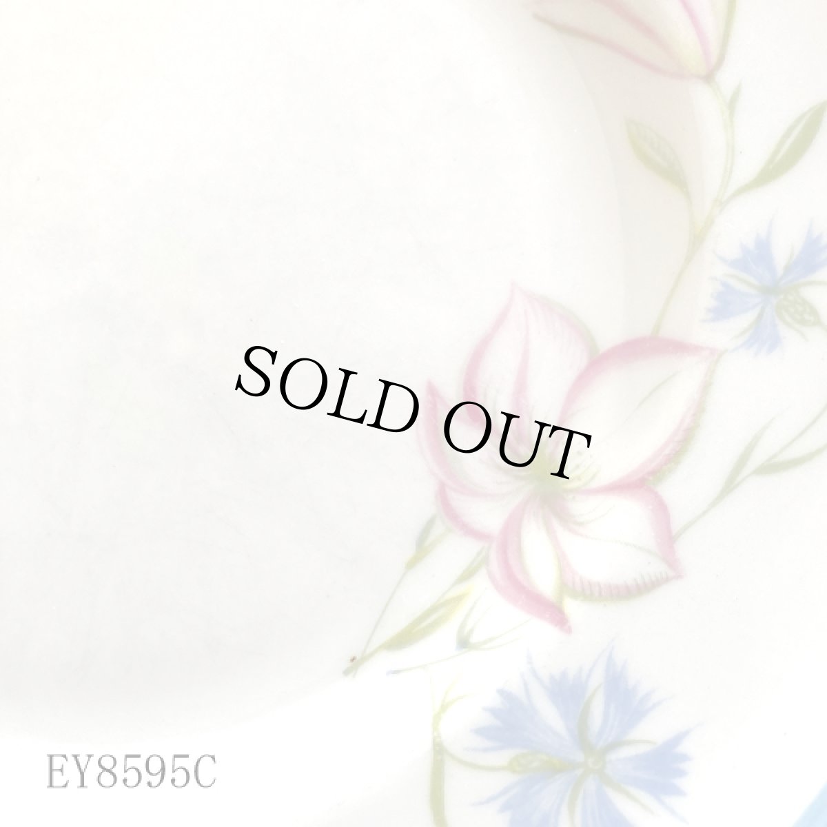 画像27: (在庫0/5) イギリス スージークーパー 1950年-1960年頃 ピンク・ブルー フラワープレート 約16.8cm 英国アンティーク食器皿 (27)