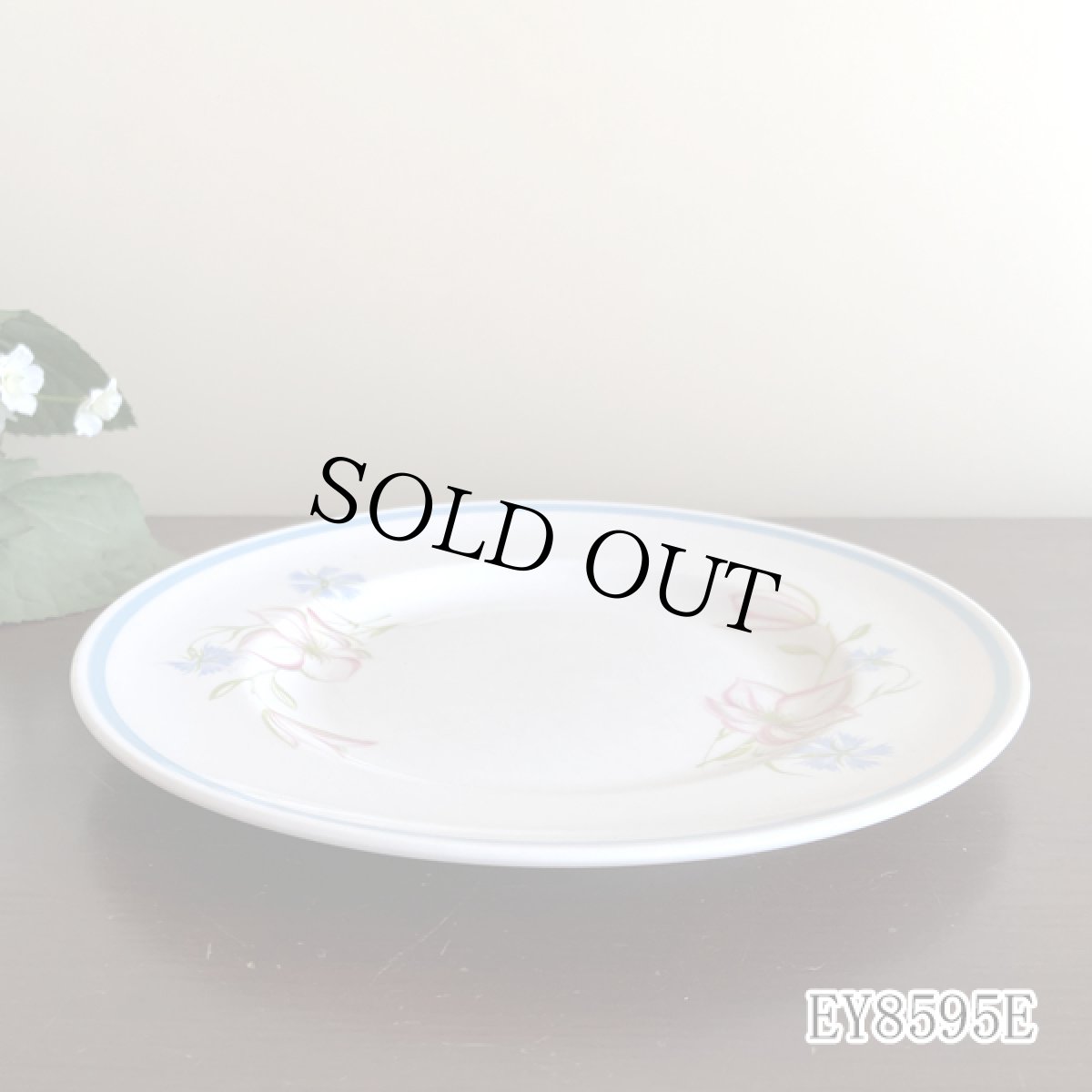 画像38: (在庫0/5) イギリス スージークーパー 1950年-1960年頃 ピンク・ブルー フラワープレート 約16.8cm 英国アンティーク食器皿 (38)