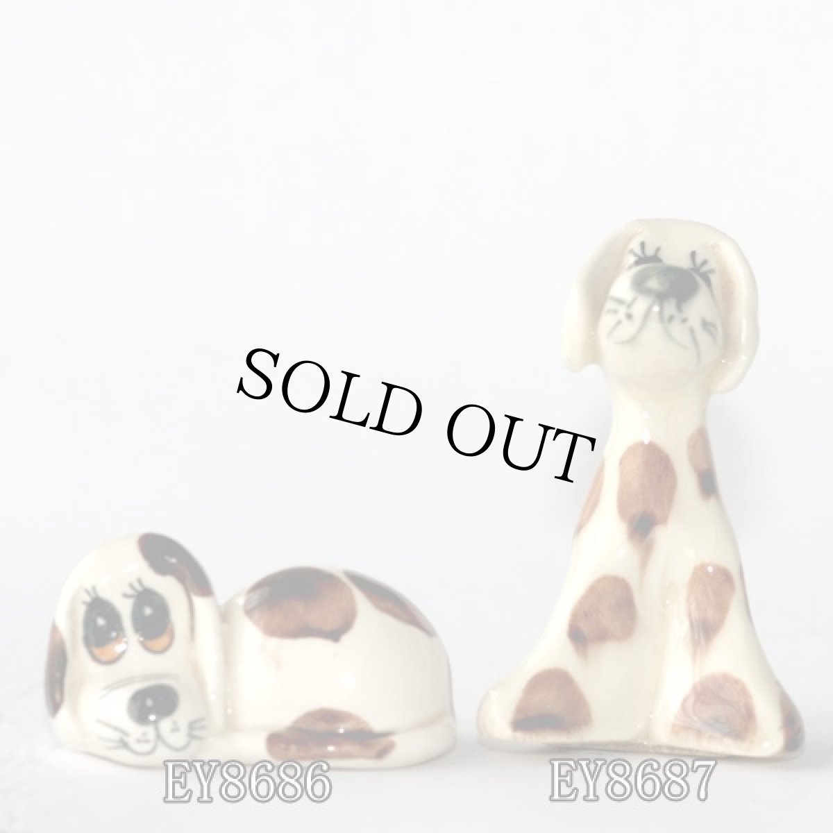 画像8: 英国 1970-80s Philip Laureston おすわり犬 陶製動物ミニチュアフィギュア フィリップ・ローレストン イギリス陶器 (8)