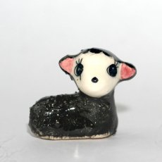 画像1: 英国 1970-80s Philip Laureston 赤ちゃん羊 陶製動物ミニチュアフィギュア フィリップ・ローレストン イギリス陶器 (1)