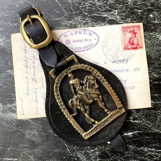 イギリス アンティーク真鍮 ドアノッカー 馬 幸せが貯まる蹄鉄