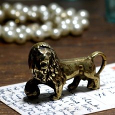 画像4: イギリス 力強い百獣の王ライオンの真鍮製 アンティークブラスbrassオーナメント イギリス猫 縁起物 プレゼント (4)