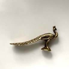 画像3: イギリス 優雅で幸運のクジャクの真鍮製 アンティークブラスbrassオーナメント イギリス鳥 縁起物 ラッキーアイテム (3)
