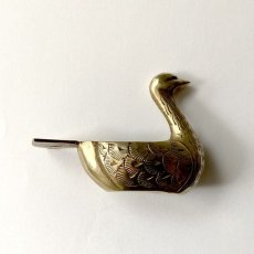 画像3: イギリス 真鍮製 白鳥小物入れ アンティークブラス brass 水鳥オーナメント 動物雑貨 (3)