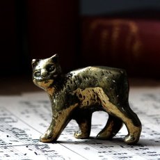 画像16: イギリス 幸運や繁栄をもたらしてくれる猫の真鍮製 アンティークブラスbrassオーナメント イギリス猫 縁起物 プレゼント (16)