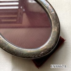 画像8: 在庫2 イギリス アンティーク ガラス フォトフレーム 楕円型 縦 約11.3cm 写真立て 額縁 (8)