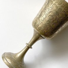 画像6: イギリス アンティーク真鍮 ゴブレット 真鍮杯 ブラス花瓶 オーナメント 英国雑貨 (6)