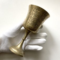 画像15: イギリス アンティーク真鍮 ゴブレット 真鍮杯 ブラス花瓶 オーナメント 英国雑貨 (15)