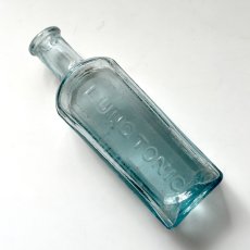 画像3: イギリス アンティークガラス瓶 LUNG TONIC (約高さ12.7cm)  (3)