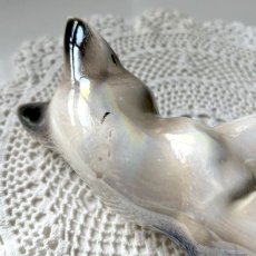 画像9: イギリス 陶器製シャムネコ置物 光沢のある猫オブジェ 陶器ねこフィギュリン (約 高さ18cm) (9)