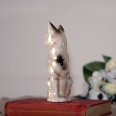 画像17: イギリス 陶器製シャムネコ置物 光沢のある猫オブジェ 陶器ねこフィギュリン (約 高さ18cm) (17)