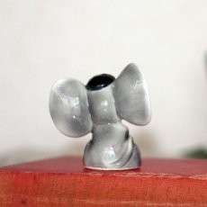 画像12: イギリス 1960年代 陶器製大きな耳ねずみ ソルト＆ペッパー2穴 フィギュリン ネズミ雑貨 MADE IN JAPAN (約 高さ6.8cm) (12)