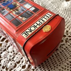 画像16: イギリス ヴィンテージTIN缶 英国ロンドン赤い電話ボックス「ボックス(boxes)」貯金箱 TELEPHONE BOX Piggy bank (16)