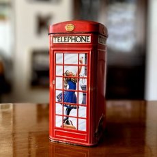画像20: イギリス ヴィンテージTIN缶 英国ロンドン赤い電話ボックス「ボックス(boxes)」貯金箱 TELEPHONE BOX Piggy bank (20)