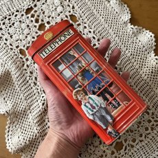画像18: イギリス ヴィンテージTIN缶 英国ロンドン赤い電話ボックス「ボックス(boxes)」貯金箱 TELEPHONE BOX Piggy bank (18)