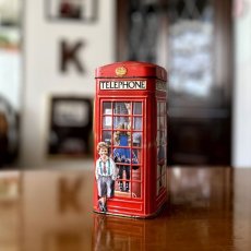 画像21: イギリス ヴィンテージTIN缶 英国ロンドン赤い電話ボックス「ボックス(boxes)」貯金箱 TELEPHONE BOX Piggy bank (21)