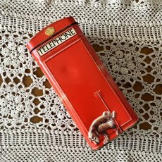 画像8: イギリス ヴィンテージTIN缶 英国ロンドン赤い電話ボックス「ボックス(boxes)」貯金箱 TELEPHONE BOX Piggy bank (8)