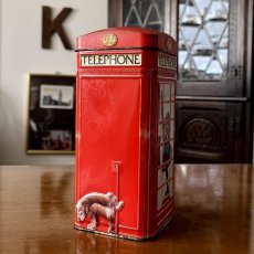 画像4: イギリス ヴィンテージTIN缶 英国ロンドン赤い電話ボックス「ボックス(boxes)」貯金箱 TELEPHONE BOX Piggy bank (4)
