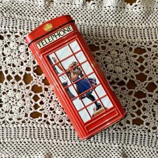 画像7: イギリス ヴィンテージTIN缶 英国ロンドン赤い電話ボックス「ボックス(boxes)」貯金箱 TELEPHONE BOX Piggy bank (7)