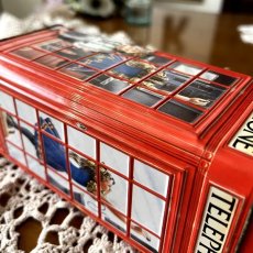 画像15: イギリス ヴィンテージTIN缶 英国ロンドン赤い電話ボックス「ボックス(boxes)」貯金箱 TELEPHONE BOX Piggy bank (15)