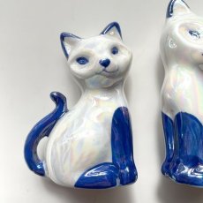 画像4: イギリス  猫のスパイス2個ペアセット ねこ陶器置物  フィギュリン ネコキッチン雑貨 アニマルコレクション(約 高さ8.3cm) (4)
