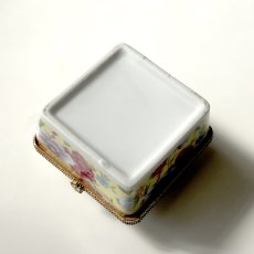 画像10: イギリス フラワー陶器BOX 小物入れ アクセサリーケース (10)
