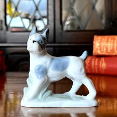 画像1: イギリス  ヴィンテージ グレートデン犬 陶器置物 フィギュリン DOGオブジェ 犬雑貨 アニマルコレクション(約 高さ7.5cm) (1)