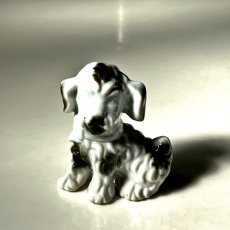 画像8: イギリス  1960年代 ヴィンテージ シュナウザー犬 陶器置物 JAPAN製 フィギュリン DOGオブジェ雑貨 アニマルコレクション(約 高さ7.3cm) (8)