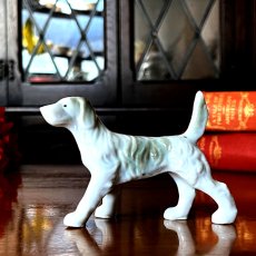 画像1: イギリス  ヴィンテージ イングリッシュ・セター犬 陶器置物 フィギュリン DOGオブジェ 犬雑貨 アニマルコレクション(約 高さ6.4cm) (1)