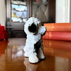 画像2: イギリス  1960年代 ヴィンテージ シュナウザー犬 陶器置物 JAPAN製 フィギュリン DOGオブジェ雑貨 アニマルコレクション(約 高さ7.3cm) (2)