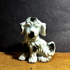画像16: イギリス  1960年代 ヴィンテージ シュナウザー犬 陶器置物 JAPAN製 フィギュリン DOGオブジェ雑貨 アニマルコレクション(約 高さ7.3cm) (16)