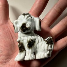 画像15: イギリス  1960年代 ヴィンテージ シュナウザー犬 陶器置物 JAPAN製 フィギュリン DOGオブジェ雑貨 アニマルコレクション(約 高さ7.3cm) (15)