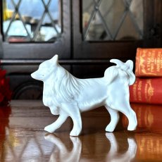 画像1: イギリス  刻印Germany ヴィンテージ スピッツ犬 陶器置物 フィギュリン DOGオブジェ 犬雑貨 (約 高さ6.6cm) (1)