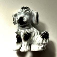 画像10: イギリス  1960年代 ヴィンテージ シュナウザー犬 陶器置物 JAPAN製 フィギュリン DOGオブジェ雑貨 アニマルコレクション(約 高さ7.3cm) (10)