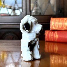 画像5: イギリス  1960年代 ヴィンテージ シュナウザー犬 陶器置物 JAPAN製 フィギュリン DOGオブジェ雑貨 アニマルコレクション(約 高さ7.3cm) (5)
