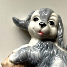 画像8: イギリス 陶器製 犬置物 可愛い子犬オブジェ フィギュリン イヌ雑貨 (約 高さ10.8cm) (8)