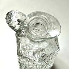 画像6: イギリス 1950年代 カットガラスオイルボトル キャップ付き (6)