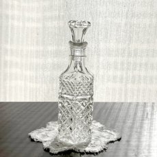 画像10: イギリス 1950年代 カットガラスオイルボトル キャップ付き (10)