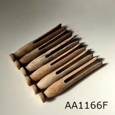画像28: イギリス アンティーク木製洗濯バサミ6本セット(約10-11cm) (28)