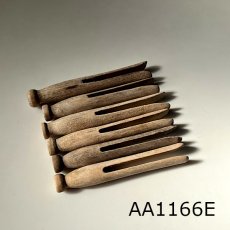 画像25: イギリス アンティーク木製洗濯バサミ6本セット(約10-11cm) (25)