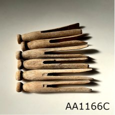 画像19: イギリス アンティーク木製洗濯バサミ6本セット(約10-11cm) (19)