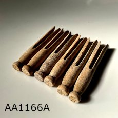 画像14: イギリス アンティーク木製洗濯バサミ6本セット(約10-11cm) (14)