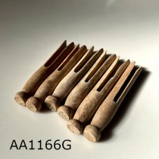 画像32: イギリス アンティーク木製洗濯バサミ6本セット(約10-11cm) (32)