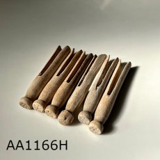 画像35: イギリス アンティーク木製洗濯バサミ6本セット(約10-11cm) (35)