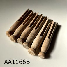 画像17: イギリス アンティーク木製洗濯バサミ6本セット(約10-11cm) (17)