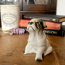 画像5: イギリス ブルドッグ犬 陶器製 犬置物 おすわり犬オブジェ フィギュリン イヌ雑貨 (5)