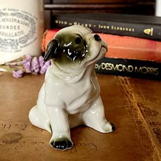 画像4: イギリス ブルドッグ犬 陶器製 犬置物 おすわり犬オブジェ フィギュリン イヌ雑貨 (4)
