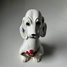 画像4: イギリス バセットハウンド仔犬 陶器製 犬置物 可愛い子犬オブジェ フィギュリン イヌ雑貨 (4)