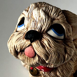 ビンテージNorleans製 Big eye Dog置物 陶器 犬 フィギュリン