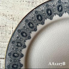 画像15: 【在庫3/4】イギリス WEDGWOOD DENTELLE レースデザイン アンティーク陶器皿 プレート大(約24.5cm) (15)